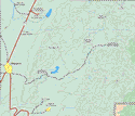 This map shows the major cities (ciudades) of Villa Nueva, Laguna del Carretero.