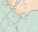 The map also shows the towns (pueblos) of Presa de los Serna, El Salitre, La Tinaja, El Tepetate, Mesa Grande, La Rinconada, Ojo de Agua, Las Moras, Jaltiche de Abajo, Jaltiche de Arriba, Los Alisos.