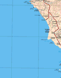 This map shows the major cities (ciudades) of San Vicente, Ejido Lic. Gustavo Diaz ordaz, Ruben Jaramillo.The map also shows the towns (pueblos) of El Retiro, El Puerto, La Bocana, Ejido Ajusco, Santo Tomas, Punta San Jose, Campo de En medio, El destiladero, Erendira, El Refugio, las Pilitas, San Antonio del Mar, Veintisiete de enero, Punta Coronel, Veintisiete de Enero