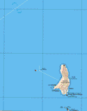 This map shows the towns (pueblos) of Isla Cedros, La Colorada, San Agustín, Cedros, Puerto Morro Redondo, Isla San Benito.