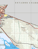 This map shows the major cities (ciudades) of Cuervos, San Luis Rio Colorado, Hermosillo. The map also shows the towns (pueblos) of Villa Hermosa, paredones, Algudonias, Colonia Cinco de Mayo, Guadalajara, mezquital, La Grutita, ejido Laguinitas, Ejido independencia, independencia, Ejido Nuevo Michoacán.