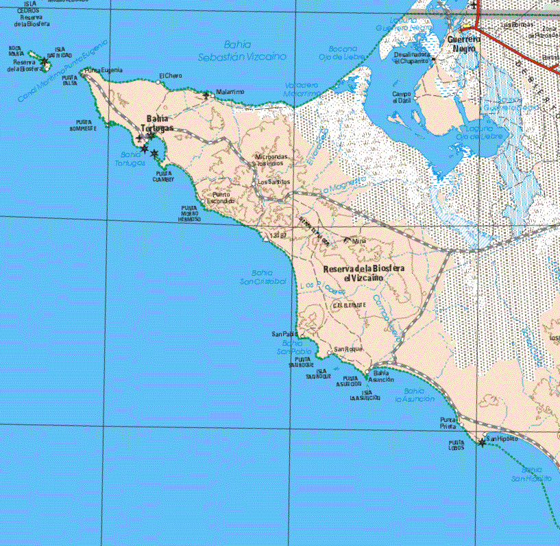 baja california sur mexico map