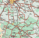 The map also shows the towns (pueblos) in Campeche (bottom left) of San Miguel, Xcolot, Sayil.