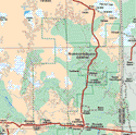 This map shows the towns (pueblos) of Xmejia, Ucum, Chanchen, Chun Ek, Pachuitz, El Vergel, San Roman, El Refugio, La union Veinte de Julio, Ricardo Flores Magon, Cinco de mayo, Nuevo Bocal, Alvaro Obregón, Pueblo de Morelia, Emiliano Zapata, Xpejil.