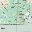 This map shows the towns (pueblos) of El centauro del Norte, Gral,. Manuel Castillo Brito, La Virgencita de Candelaria, Los Angeles, El Carmen, Dos Agradas, Ley de Fomento Agropecuario, El Kiche, Once de Mayo, Dos Naciones, Lic, Manuel Crecencio Rejon, El Cibalito, Pieseros del Rio