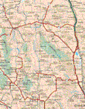 This map shows the major cities (ciudades) of Benito Juárez, Colonia Rodrigo M. Quevedo, Ejido Constitución, Campo Cincuenta y Uno, Nuevo Namiquipa, La Guajolota, El Molino, El Terrero, Rancho el Oso, Independencia, Colonia Oscar Soto Maynez, Rancho el Oso, Ejido Benito Juárez, Lázaro Cárdenas, San José y anexas, Porvenir Bachiniva.The map also shows the towns (pueblos) of Tierras Nuevas, El Venado, El agua Zarca, Laguna Vieja, Ojo de Puerco, Santa Lucia, San Carlos, El Roble, Moctezuma, Hermenegildo Galeana, el Morado, El Seis, San Antonio, Palo Blanco, Angostura, Betanzos, San Cristóbal, La Manguita, Las Lagartijas, Abdenago C. García, El Diez, Ricardo Flores Magon, La Escajeda, Tarabillas, Ojo Caliente, El Berrendo, La Caballada, Ejido San Lorencito, El Solito, La Merced, Las Varas, san Lorencito, Los Alamos, Agua de Pérez, Las Playas, san Lorenzo, Los Ojitos, Plan de Alamos, La Tinaja Lisa, Corralitos, El Blanco, Maynas, Terrenales, Las Virginias, El Zoco, Juan Largo, La Providencia, El Nido, El Tascate, Las Murallas, Terreros, Las Tenazas, El Gatunal, La Quebrada del Meseño, Cañón del Alamo, Los Sauces, El Peñasco, Cerro Prieto, Campo Cincuenta y Tres A, Las Varas, Carboneras, Ejido el Faro, Gracia, Campo Ochenta y Cinco, Namiquipa, Cerro Pelón, El Alamo Viejo, La Aguja, Encinillas, La Nueva Paz, Campo Setenta y Tres, Los Ojos, Arroyo de Encinos, Unión Campesina, Los Piloncillos, Progreso, Campo Setenta y Uno, Campo Setenta y Dos, Villela, Guadalupe Victoria, Francisco Sarabia, Campo Setenta y Siete, Campo Setenta y nueve, Bellavista, El Potrillo, San Jerónimo, Colonia Adolfo Ruiz Cortinez, San Jerónimo, Agua Blanca, Bajío Blanco, Buena Vista, Santo Tomas, Rancho Colorado, Manuel Avila Camacho, Lo de Gil, Bachiniva, El Rayo, Campo Ciento Trece A, Campo Ciento Siete, Campo Ciento Cinco, Ejido la Quemada, Campo Treinta y Cinco, Campo Diez, El Peñol, Colonia Alvaro Obregón, Campo cuarenta y Tres, Cumbres de Majalca, Nuevo Majalca, San Cristóbal, Francisco I. Madero.