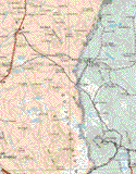 The map also shows the towns (pueblos) of El Becerro, El Trece, Los Alamos de García, El Encampanado, Hechiceros Quemados, San Fernando, La Redonda, Santa Fe, La Laguna de Sánchez, La Palma, La Morita, La Providencia, La Colorada, Pozo del Llano, El Berrendo, La Sierrita, El Pozo de villa, La Vinata, San Miguel, El Acebuche, La Perla, Buenavista, El Alamo, Santa Bárbara, Encinillas, Sierra Negra, Mesteñas, El astillero, El Palomino, Ferroducto, El Hoyo, San Francisco, San Luis, Jaco, El Gigante, Sección Honorato, San José, El espejo, La Sierrita, Epigmenia, La Cabinda, Las Pampas, Los Novillos, Maravillas, La Gloria, Pozo Grande, Leyes de Reforma, Vallecillos.