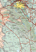 The map also shows the towns (pueblos) of El Carmen, El tunal, Los Linos, Jame, Los Llanos, Las Hormigas, Las Venturas, Tanque del Cerro.