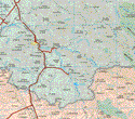The map also shows the towns (pueblos) of San Pedro, Ojo Ciego, La Jaula, Parritas, Los Encinos, El Mezquital, San Pedro, La Jaula, La Sauceda, Las Adjuntas de San José, Las Negritas, Jofor, Las Adjuntas, El Camarón, San Antonio de los Martines, El Saucillo, El Bramador, Mesa la Estacada, Mesa de Jesús, Mesa de Palotes.