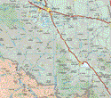 The map also shows the towns (pueblos) of Santa Inés, Realito, Alamos de Martínez, Rancho Viejo, Agua Fría, El Capulín, Mesa Prieta, Alamos de San Juan.