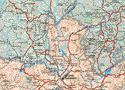 This map shows the major cities (ciudades) of Ciudad Altamirano, Tlalchapa, Paso de Arena, Coyuca de Catalán, Tangaguato, Changata, Arcelia.The map also shows the towns (pueblos) of La Playa, Palo gordo, El Tule, Valderrama, Arroyo Grande, Zacapuato, Alborejo, Tupatarillo, Otlatepec, Tamacuaro, Cutzamala de Pinzon, La Pareta, La Calera, Las Salinas, Santo Domingo Río Florido, Villa Madero, Puerto de Allende, La Piedra Imán, Santa Teresa, Colonia Benito Juárez, San Miguel Tenochtitlan, Santo Niño, Almaloya.