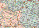 This map shows the major cities (ciudades) of Huamuxtitlan.The map also shows the towns (pueblos) of El Maguey, Valladolid, El Cortijo, San Antonio de los Horcones, Chicalate ,La Guayana, Loreto, La Dichosa, Paso Blanco, San Miguelito, San Antonio de la Pedroza, San Jose de la Ordeña, La Higuerilla, El Conejal, El Colorado, San Francisco de los Viveros, Hacienda Nueva, San Ignacio, Las Norias de Ojo Caliente, Noria de Paso Hondo, El Trigo, San Jerónimo.