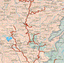 The map also shows the towns (pueblos) of Otongo, San Cristóbal, Pilcuatla, San Pedro Huazalingo, Santa Lucia, Mecatlan, Yahualica, Tlateoingo, Tecueyaca, Chichayotla, Tochintlan, Papatlatla, Tetla, Acatepec, Tochinflan, Rancho Nuevo, Xochil, Toxtlamantla, Mazahuacan, Chiachitla, Ahuacatlan, Calnali, Coamitla, Santa Teresa, Xoxolpa, Chalma, Pahuantita, Tenango, Tenango, Yatipan, Tuzancoac, Permutilla, Lolotla, Texcaco, El Calvario, Coatencalco, Atecoxco, Tlacolula, Atezca, Molango, Xochicoatlan, Papoxtla, Tlaxcoya, Tonchitlan, La Morilla, Moloetlan, Pemuxco, Malita, Tlanguistengo, Santa Mónica, Tlaxco, Soyotla, Coatitla, Jalapa, La Mesa Grande, Sietla, Tlahuelompa, santo Domingo, Zahuastipan, Carpinteros, Tuzanapa, El Pedregal de Zaragoza, Tepatetipa, Tolapa, Metzititlan, Tehuitzila, Zoquizoquipan, Ototla, La Mojonera, Papaxtla, Mextitlan, San bernardo, San Juan Metzitlan, San Bernardo, Carrizal Chico, Yerbabuena, Atecoxco, Milpillas, Tres Cruces.