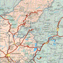 This map shows the major cities (ciudades) of San Pedro Tlachichilgo, Santa Maria Asunción.The map also shows the towns (pueblos) of El Copal, Huhueltla, Xuchitlan, La Venta, Pueblo Nuevo, Otepec, Río Chiquito, San Bartolo, San Jase del Valle, Santa Maria Temaxcalapa, San pablo el grande, Tenango de Doria, San Nicolás, Santa Mónica, La Victoria, la Magdalena, Zacacuautla, Acaxochitlan, Los Reyes, Tepepa, La Meca, Hueyapita, Las Palmas, Cerro Verde, las Puentes.