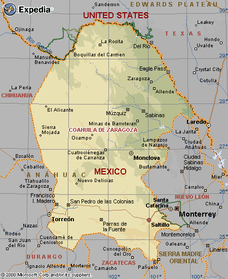 mapa de coahuila ringer