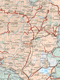 This map shows the major cities (ciudades) of Atempan, Tetziutl, Tehuaztepec, Ocotlan, San Juan Xiutetelco, Zaragoza San Miguel Tenextatiloyan, Ovameles de Hidalgo, Francisco I. Madero, Guadalupe Sarabia, Ciudad de Libres, Nuevo México, El Fuerte de la Unión, San José Alchichica, Izoteno, Chichihuatla, Oriental, Quechula.The map also shows the towns (pueblos) of Tlapacoyan, Xochicutla, Olintla, San Felipe Tepatlan, Coyay, Huhuetla, Reyes de Vallarta, Ayotoxco de Guerrero, San Cristóbal, San Mateo, Coatepec, Caxhuacan, Ozelonacaxtla, Yohuaichan, Yancuitlalpan, Amixtlan, Camocuautla, Ixtepec Jonolla, San Miguel Tzinacapan, San Antonio Metzonapa, Tepango de Rodríguez, Hueytlalpan, Atlequiyan, Ciudad de Cuetzalan, Zapotitlan de Méndez, Zoquiapan Xochitlan de Romero Rubio, Xocoyolo, Zongozotla, Tepetzintla, Huitzitan, Amatetel, Nauzentla, Yoloctzin, Atotocoyan, Hueytamalco, Talhific, Tolutla, Telelancingo, San Esteban Cuahtempan, Huauaxtla, Xacalapan, San Agustín, La Unión, Xalacapan, Atzalan, Hueyapan, San Juan Acateno, Zacapoaxtla, Yaonahuac, Teteles de Avila Camacho, Cala Sur, La Manzanilla, Ciudad de Tlatlauquitepec, Tétela de Ocampop, Cinco de Mayo, Las Lomas, El Mirador, Chignautla, Xonocuautla, Chilapa de Guerrero, Chinampa, Gómez Sur, Santiago Zautla, Gonzalo Bautista, Las Trancas, Alto Lucero, Ocoyuatulco, Vista hermosa, La Cumbre, Los Humeros, Atecax, Oxpantla, Xopanac, Santa Maria Sotoltepec, Emiliano Zapata, Guadalupe Victoria, Buenavista de Guerrero, Maxtoloya, Ixtacamaxtitlan, Tateno, Mancuernas, Temextla, Xalcomulco, Cuyoaco, Cruz de León, Mexcaltepec, Guadalupe Victoria, Texcal, Oyamatepec, Ocotepec, Allende, Chiapas Bellavista, Tehuatzingo, San Andrés Payuca, El Rosario, Minillas, la Cabaña, Morelos, Tepeyahualco, Juan Sarabia, Tetipanapa, Alvaro Obregón, Jalapasco, El Fuerte de la Unión, Zalayeta, El Progreso, Techachalco.