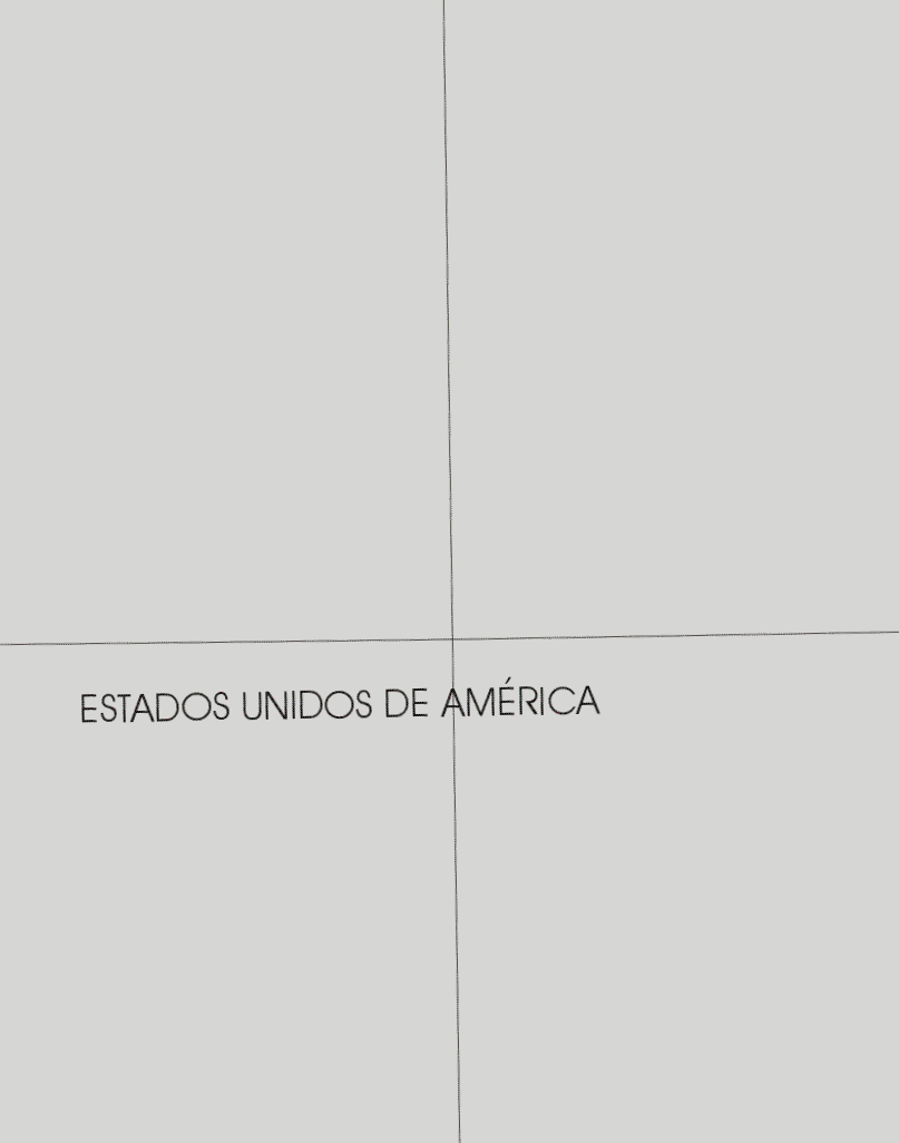 This map shows the Estados Unidos de America.