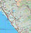 The map also shows the towns (pueblos) of Las Juntas, Guachimetas de Arriba.