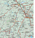 This map shows the major cities (ciudades) of Fresnillo, Zacatecas, Jerez de Garcia Salinas.