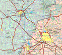 This map shows the major cities (ciudades) of León de los Aldama, Plan de Ayala, Purísima de Bustos, San Francisco del Rincón, EL Maguey, San Bernardo, San Roque.The map also shows the towns (pueblos) of La Ceja, Santiago, Cerro Alto, Fundiciones, Hacienda Arriba, Cañada de Ochoa, Lagunillas, La Patiña, Los Castillos, Manzanillas, Ibarrilla, Presillas, Alfaro, Corral de Piedra, San Antonio de Casas Blancas, Corral de Piedra, San José del Alto, Duarte, La Reserva, Guardarrayas, Estancia de Vaqueros, Providencia, San Nicolás de Palenque, San Jerónimo, Loma de San Rafael, El Mezquitillo, San José de la Calera, San José de los Sapos, Providencia, Los Ramírez, San Francisco de Duran, Los López, Los Jacales, Los Sauces.