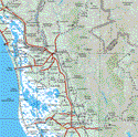 This map shows the major cities (ciudades) of San Vicente, Tuxpan, Ruiz.