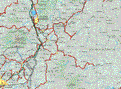 This map shows the major cities (ciudades) of San Andres Ixtlan, Ciudad Guzman, Tamazula de Gordiano, Zapotiltic, Tuxpan, Tecalitlan.