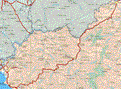 This map shows the major cities (ciudades) of Tepalcatepec, San Isidro, Taixtapan, Dos Aguas, Coaccoman de Vázquez Pallares, Veinte de Noviembre, Coahuaya de Hidalgo, San Juan de Arriba, Maguili.The map also shows the towns (pueblos) of El Sandillal, La Estanzuela, Comotitlan, Zoquitita, El Bejuco, plaza Vieja, El Colonzo, Salatito, Las Mesas, Los Cuchis, El Quemado, El Sauz, Paso de Potrerillos, Puerto de las Cruces, La Yerbabuena, Pantla, San Pedro, El Resumidero, Puerto de Maruata, Trojes, El Guayabito, Paso de Arrieros, Las Tunas, Huhuitlan, El Maicito, La Guadalupe de Cobre, El Salitre de Maruata, La Capilla de los Desmontes, Arroyo Seco, San Miguel del Río, Agua Blanca, San Marcos, Maruata, Los Pobres, Chacalap, Los Ocotes, La Tortuga, El Zapotito, El Mirador, Palos Marías, El Salitre de Cópala, La Tortuga, EL Mirador, El Tejamal, El Salitre de Cópala, El Pozo, Las Cebollas, La Chihuahua, El Agostadero, Achotan, El Saucito, Villa Victoria, Las Tabernas, Ixtala, Santa Meria, Zapotan, El Anono, Tehuantepec, El Crustel, Varaloso, Poruecho, Ahijadero, Las Patotas, Cruz de Campos, Aquilla, El Naranjillo, Rascaviejo, Los Herretos, San Acamitan, Huitzanilla, La Mina, Los Telares, Los Telares, La Saucera, El Crustel, Chapula, Portucho.