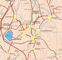 This map shows the major cities (ciudades) of Xoxocotla, Tlaltizapan, Zacatepec de Hidalgo, Galeana, Tlaquiltenango, Jojutla, Higuerón, Tehuixtla.The map also shows the towns (pueblos) of Alpuyeca, Temimilcingo, Bonifacio García, Acamilpa, Amador Salazar, Santa Rosa Treinta, Pueblo Nuevo, Temilpa Viejo, Benito Juárez, Tetelpa, San José Vistahermosa, Jicarero, Tequesquitengo, Tlatenchi, Pedro Amaro, Vicente Aranda, Chisco, las Bobedas.