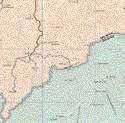 The map also shows the towns (pueblos) of Valle de Vázquez, El Limón, Quilamula, Ajuchitlan, Huautla, Xochipala, Rancho Viejo, Santiopan.