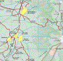 This map shows the major cities (ciudades) of Amecameca de Juarez, Ozumba de Alzate, Atlautla de Victoria, Tepetlixpa.