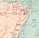 The map also shows the towns (pueblos) of Achichipico, Texcala, Huecahuaxco, Ocoxaltepec, C. Yeteco, Jumiltepec, Tlalmimilulpan, Huejotengo, Tetela del Volcán, Hueyapan, Xochitlan, Metepec, Ocuituco, Exquemeca, Tlacotepec, Tecajec, Zacualpan de Amilpas, Temoac, Popotlan, Huazulco, Amilcingo.