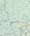 This map shows the major cities (ciudades) of San Pedro de la Sierra.