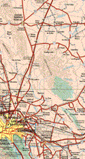 This map shows the major cities (ciudades) of Ciudad Sabinas Hidalgo, Hidalgo, Salinas Victoria, Frac. Campestre la Fortuna, Ciénega de Flores, Carmen, Colonia Agropecuaria Gral. Emiliano Zapata, Villas Campestres, Santa Rosa, Ciudad Gral. Escobedo, Ciudad Apodaca, San Nicolás de los Garza, Guadalupe, Monterrey, Cadereyta Jiménez, Ciudad Benito Juárez.The map also shows the towns (pueblos) of La Enramada, La Peinada, Ciudad de Villaldama, Garza Ayala, Los Colorados de Abajo, Las Comitas, Aldama, Noria Nueva, Colonia Larraldeña, Los Colorados de Arriba, Fresnillo, Monte Grande, El Potrero, El Nogal, Sombreretillo, Ojo de Agua, Uña de Gato, La Cuesta, Rancho Nuevo, Mamulique, Los Garza, El Merendero, Los Villareales, Morales, El Salitre, Higueras, General Zauzua, La Peña, Marín, Doctor González, Agua Fría, Zacatecas, Pesquería, Hacienda Guadalupe, Los Treviño, Los Girasoles, Santa Maria la Floreña, Hacienda Santa Ana, Fraccionamiento Valle Alto, Ejido San Lorenzo, Ejido Palmitos, Soledad Herrera, San Juan.
