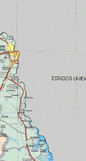 The map also shows the towns (pueblos) of Cristales, El Encino, Aquiles Serdan, San Rafael de las Tortillas, Espalas.