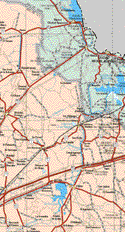 This map shows the major cities (ciudades) of Agualeguas, Ciudad Cerralvo, Francisco I. Madero, Los Herreras, General Bravo, Los Hamones, China.The map also shows the towns (pueblos) of San Felipe, Ejido Emiliano Zapata, Palo Alto, Paras, El Alamo, El Tanque, Charco Blanco, Lagunillas, San José de Reforma, Rincón Cadena, Los Nopales, Gral. Treviño, La Retama, El Charol, Melchor Ocampo, Los Aldamas, Barrio Aldamas, San Pedro, Estación de los Aldamas, Uña de Gato, San Vicente, La Presa, San Pedro, El Palmito, La Palmita, Doctor Coss, Congregación Cantú, La Bermeja, Hidalgo, Venadera, Repueblo de Oriente, Hidalgo, Facundo González, El Guardado, San Benito, Garza González, Catorce de Mayo, Loma, La Ceja, Empalme Herrera, Vista Hermosa, El Agitadero, Las Puentes, La Fresadita, Ermita de Arriba, El Milagro, Santa Isabel y Dolores, Ejido de Tenehuare, Hacienda de Carrizo, Ejido Conquista, El Robaje, El Milagro, San Francisco.