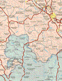 This map shows the major cities (ciudades) of Santa Maria la Alta, San Andrés Cacaloapan, Tepango de López, Magdalena Clayucatepec, Temalacayuca, Francisco I. Madero, Tepanco de López, Santiago Miahuatlan, Atenayuca, San Juan Ixcaquixtla, San Lorenzo Teotipilco, Santa Maria Coapan, Tehuacan, San Vicente Coyotepec, Altepexi, Zapotitlan Salinas, San Gabriel Chilac, Totoltepec de Guerrero, El Idolo.The map also shows the towns (pueblos) of Agua de Luna, Cañada de Xochil, El Progreso, Corratel, Las Minas, Santa Ana, Guadalupe Victoria, San Andrés Tepeteopan, San Vicente, San jerónimo Zoyatitlanapan, Pino Suárez, San Vicente, Cuatro Rayas, Zamarrilla de Alvaro Obregón, San Bartolo Teontepec, Pixtiopan, Santiago Nopala, San Martín Atexcal, Tepoxtitlan, Teloxtoc, El Encinal, San Marcos Necoxtla, Tepoxtitlan, Teloxtoc, Santa Catarina Tehuixtla, Teloxtoc, San Juan Raya, Santa Cruz Nuevo, San Pedro Tetitlan, Santiago Acatepec, Atecoxco, Plan de San Miguel, Coatepec, Caltepec, San Pedro Atzumba, Actipan, Chila, San Miguel Ixitlan.