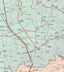 The map also shows the towns (pueblos) of Presa de Becerra, Versolilla, La Laborcilla, Los Trigos.