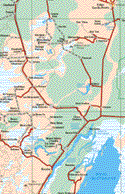 This map shows the major cities (ciudades) of Felipe Carrillo Puerto, Bacalar, Lázaro Cárdenas.The map also shows the towns (pueblos) of Chunhuhub, Tampak, Laguna Kana, Ko- Chem, Santa Isabel, Yoactun, El Ramonal, Nuevo Plan de la Noria, Margarita Maza de Juárez, Chichmuc, Noh-Cah, Santa Maria Poniente, Chau Santa Cruz, Mixtequilla, San Andrés, X-Hazil Sur, Presidente Juárez, Naranjal Poniente, Nueva Noria, Petcab, Ignacio Manuel Altamirano, Corozo, Valle Hermoso, Guadalupe Victoria, La Pantera, Nohbec, Guadalupe Victoria, El Progreso, Los Divorciados, Manuel Avila Camacho, Nuevo Jerusalén, Chacchoohen, Limones, La Buena Fe, Kuchumatan, Lázaro Cárdenas, Buena Esperanza, Blanca Flor, Maya Balam, Caamlunmil, Paraíso, San Carlos, Buenavista, Altos de Sevilla, Reforma, Miguel Hidalgo y Costilla, San isidro, La Laguna, Lázaro Cárdenas, Raudales, Luis Echeverría Alvarez.