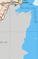 This map shows the major cities (ciudades) of Calderitas, Chetumal.The map also shows the towns (pueblos) of Sergio Buitrón Casas, Carlos A. Madrazo, Huay Pix, Juan Sarabia, Jesús González Ortega, Sacxan, Palmar, Ramonal, Allende, Sabinos, Pucte.