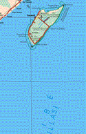 This map shows the major cities (ciudades) of Cozumel.The map also shows the towns (pueblos) of Playa del Carmen, Puerto Aventuras, X-Caret, Punta Venado, Paamul, Xpuha, El Cedral.