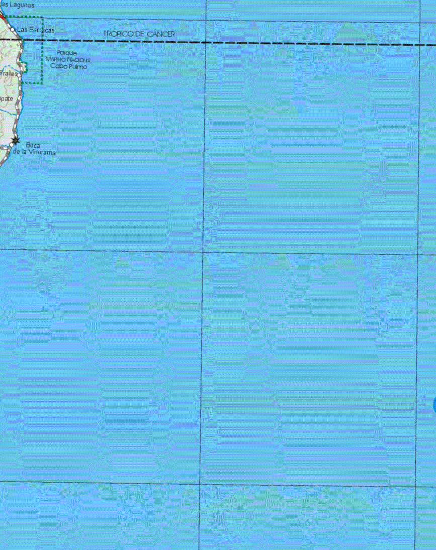 This map shows the Oceano Pacifico.