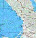 This map shows the major cities (ciudades) of Guerrero Negro.