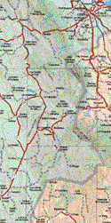 The map also shows the towns (pueblos) of Ejido Venustiano Carranza, Villa Mainero, Las Puentes, Alvaro Obregón, Villagran, Mariano Escobedo, San Antonio, La Noria, San Juana, El Chorrito, Purificación, Las Alamedas, Marcela, El Aserradero, Avila y Urbina, El Carrizo, Redención del Campesino, Miquihuana, La Peña, San José del Llano, La Unión.