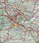 This map shows the major cities (ciudades) of Heroica Puebla de Zaragoza.