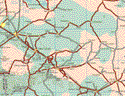 This map shows the major cities (ciudades) of Tekit, Sacalum, Plan Chac, Chapab, Mama, Mayapan, Chumayel, Ticul, Dzan, Mani, Teabo, Pustunich, Oxkutzcab, Pencuyut, Xaya, Akil, Tekax de Alvaro Obregon, Tixmehuac, Peto, Tzicacab. The map also shows the towns (pueblos) of Sacaba, Mahzucil, Yax Ic, Cincabchen, Cantamayec, Tixcacalt  , Cholul, Tanotziloichen,  Tipokol, Chuchub, Nenela, San Lorenzo, Chican, Santa Elena, Yothelin, Kinil, Sabacache, Kimbila, Timul, Yacxhon, San Jose Kunche, Dzuton, Emiliano Zapata, Canek, Tixcuytun, Xbac, Tahatziu, Xohuayan, Kancab, Chancmultun, Cepeda Peraza, ticum, Xul, xiobenhatun, Alfonso Caso, Ekbalam, Chacsikin, Xnohuayab, Dzi, Temozon.