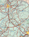 This map shows the major cities (ciudades) of: Aguascalientes, Encarnacion de Diaz, Lagos de Moreno.